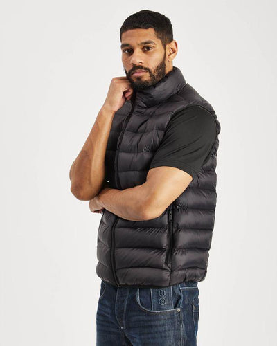Mens Plain Black Padded Gilet Body Warmer Sleeveless Vest Jacket Zip Pockets Without Hood S M L XL XXL Bodywarmer Gillet Sleeveless