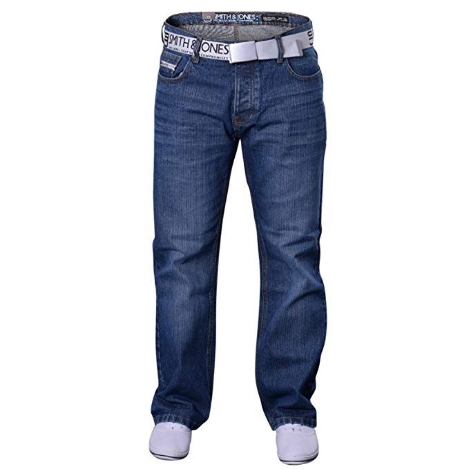 Smith and Jones Mens Bootcut Flared Wide Bottom Hardwearing Fashion Denim Jeans