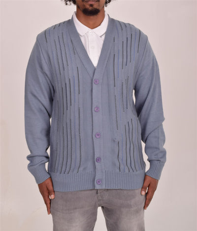Men's Classic Thick Knitted Cardigan  Button-Up Front Jumper with Two Side Pockets  Winter Knitwear