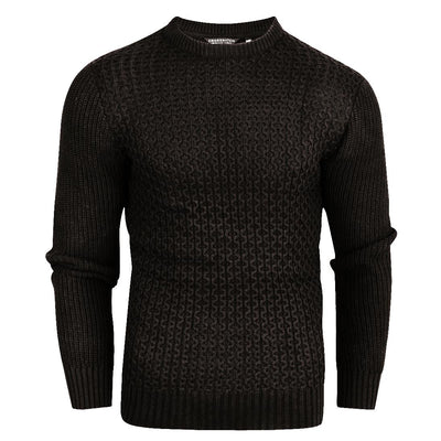 Crosshatch Mens Cotton Cable Knit Jumper Pullover Winter Sweater- 100% Cotton