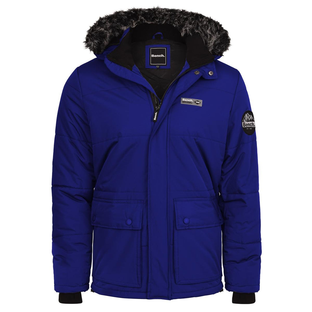 Bench Mens Padded Fur Trimmed Winter Parka Coat Hooded Jacket