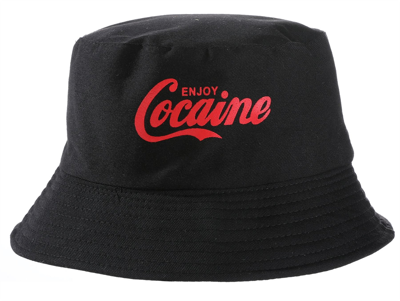 Unisex Enjoy Coke Parody Bucket Hat Summer Festival Sun Holiday Humour Headwear