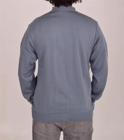 Men's Classic Thick Knitted Cardigan  Button-Up Front Jumper with Two Side Pockets  Winter Knitwear