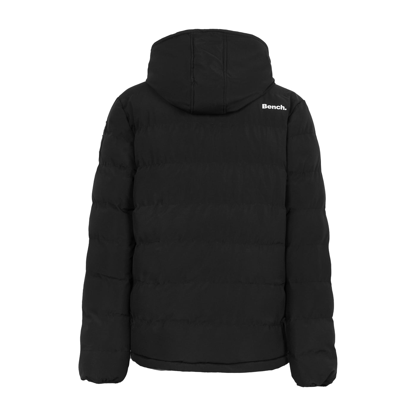Bench Original Mens Heavy Weight Fleece Lined Padded Ultra Warm Winter Black Hooded Coat Jacket Zip Pockets Inside Zip Pocket