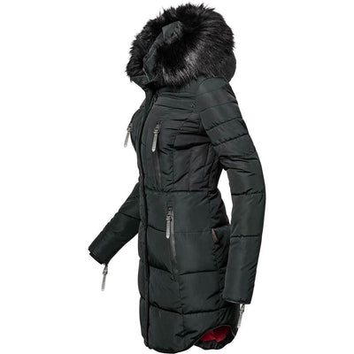 Spindle Girls Long Padded Winter Parka Coat Youths Showerproof School Jacket Zip Pockets