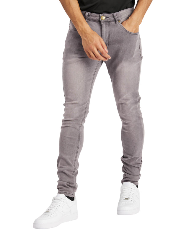 Island Trading Mens Skinny Stretch Slim Fit Stretchable Denim Jeans Cotton Trousers Blue, Black, Light Dark Blue