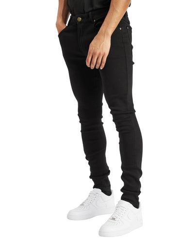 Island Trading Mens Skinny Stretch Slim Fit Stretchable Denim Jeans Cotton Trousers Blue, Black, Light Dark Blue