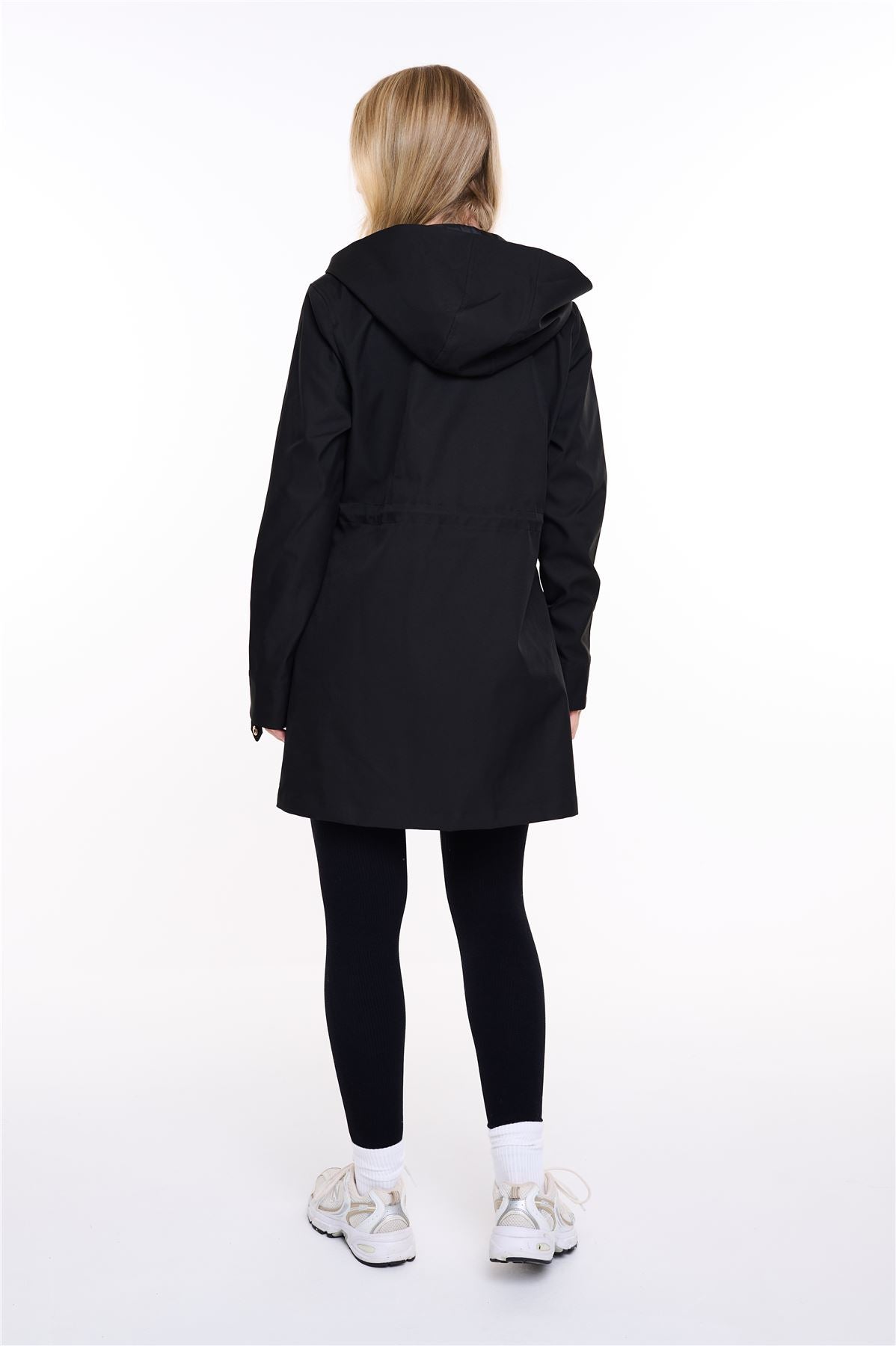 Spindle Womens Hooded Rain Jacket Mac Outdoor Windbreaker Lightweight Spring Summer Autumn Ladies Softshell Coat Adjustable Waist