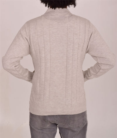Men's Classic Thick Knitted Cardigan  Full Zip Front Closure Jumper with Pockets and Collared Design  Winter Knitwear