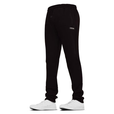 Firetrap  Mens Fleece Cotton Jogging Bottoms with Zip Pockets Designer Black Joggers Trousers