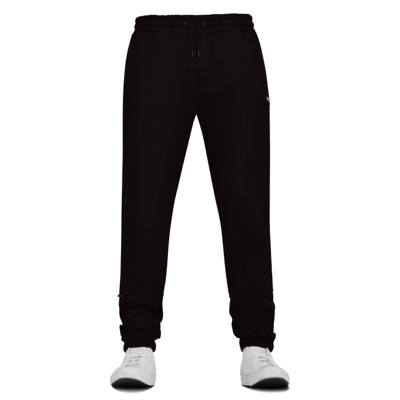 Firetrap  Mens Fleece Cotton Jogging Bottoms with Zip Pockets Designer Black Joggers Trousers