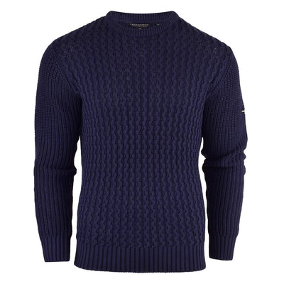 Crosshatch Mens Cotton Cable Knit Jumper Pullover Winter Sweater- 100% Cotton