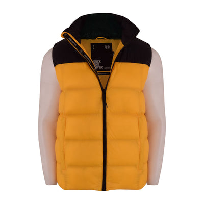 Duck and Cover Mens Quilted Padded Gilet Outdoor Sleeveless Coat Body Warmer Zip Side Pockets Inner Zip Pocket