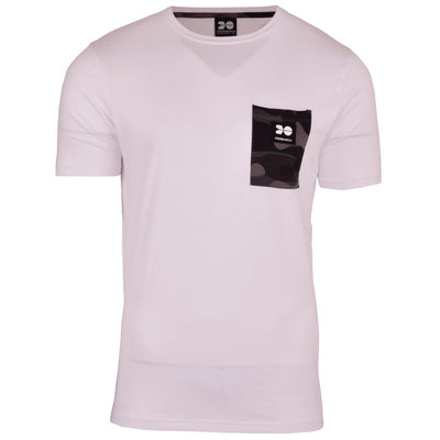 Crosshatch Men's Short Sleeved Crew Neck T Shirt Front Pocket Logo Cotton Tee