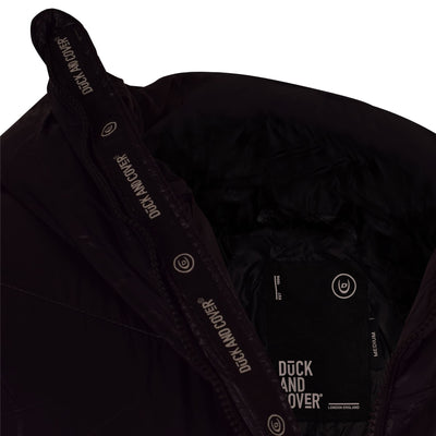 Duck and Cover Mens Hooded Quilted Padded Puffer Jacket with Thermoheat Technology. Warm Winter Outdoor Coat with Zip Side and Inner Pockets and Inner Cuff