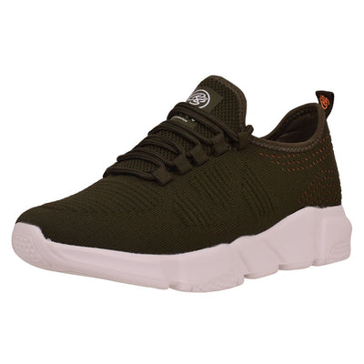 Crosshatch Mens Breathable Contrast Knit Pattern Trainers Lace Up Sneakers