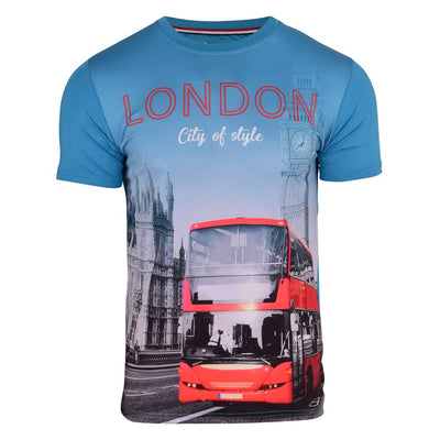 Mens London Graphic T Shirt Iconic Red Bus Big Ben Tee Summer UK Gift Top
