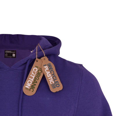 Mens Organic Cotton Overhead Sustainable Ethical Hoodie Hooded Sweatshirt Jumper