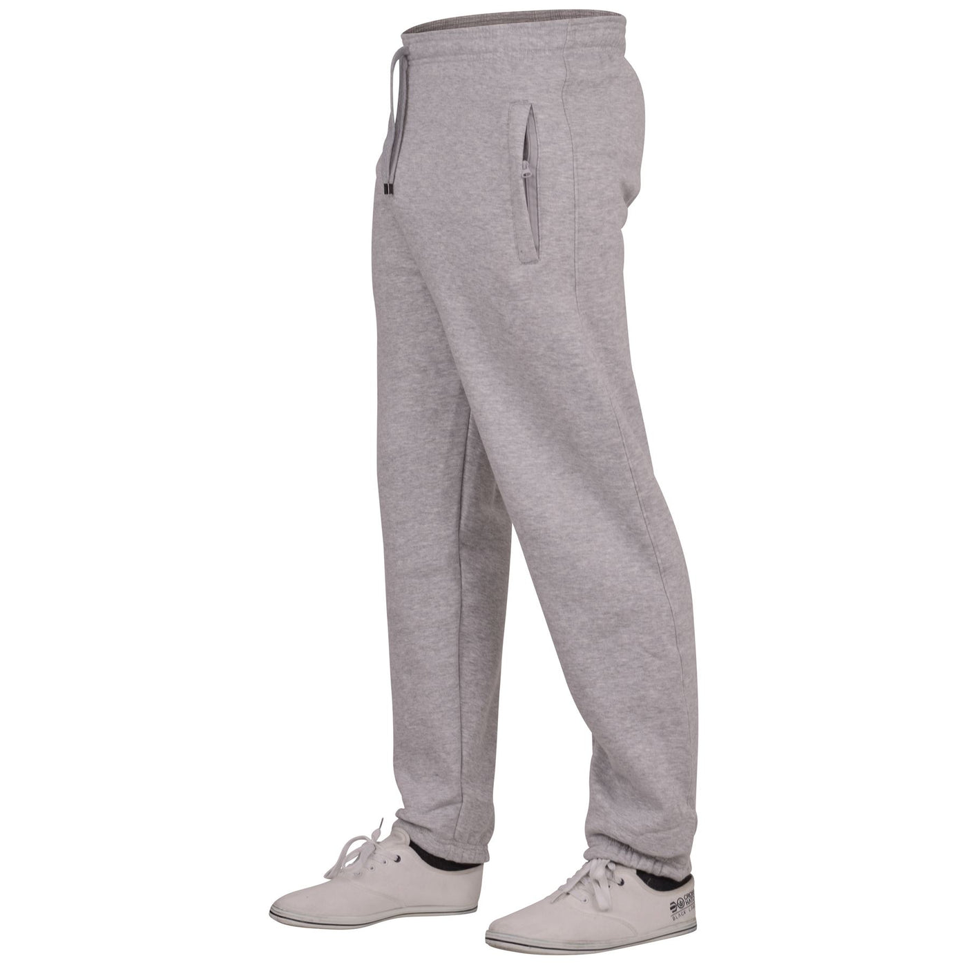 Spindle Mens Plain Jogging Bottoms with Zip Pockets Heavy Duty Fleece Round Neck Trousers