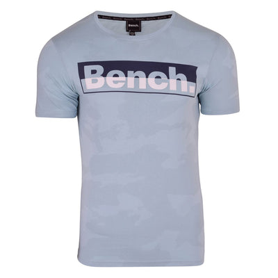 Bench Mens Crew Neck Short Sleeve T-Shirt Casual Camo Designer Logo Tee Top