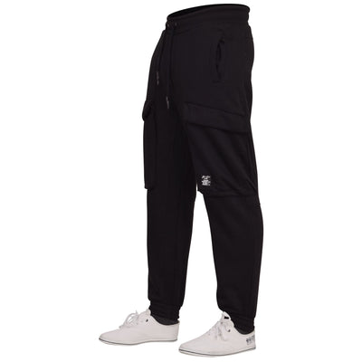 BRAVE SOUL Mens Combat Cargo Loose Fitting Elastic Waist Trousers | Tactical Trousers