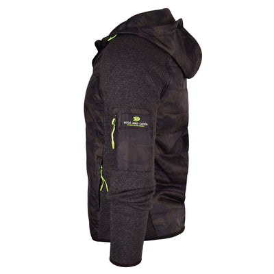 Duck and Cover Mens Full Zip Hooded Designer Camo Jacket Zip Pockets Hoodie Coat