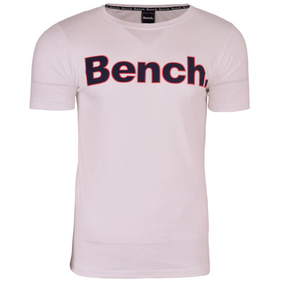 Bench Mens Bordered Logo Cotton T-Shirt Designer Crew Neck Short Sleeve Cotton
