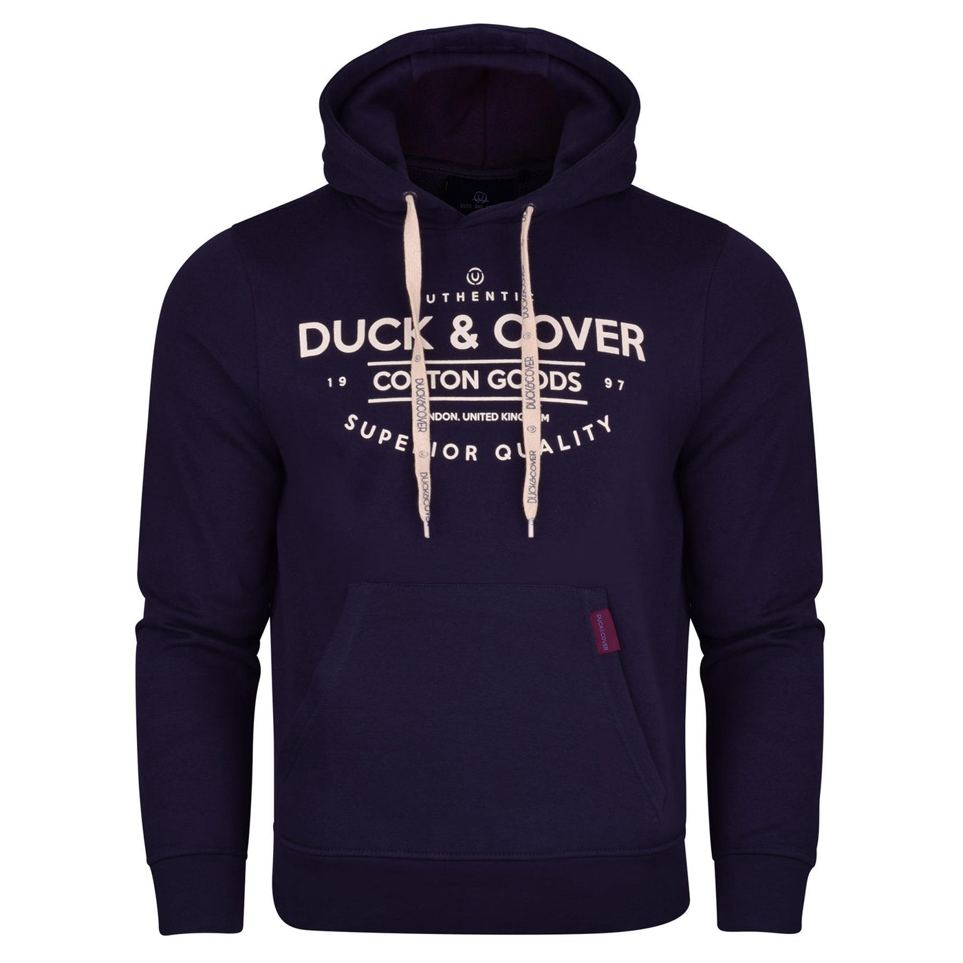 Duck & Cover Mens Hoodie Fleece Sweatshirt Hooded Jumper Overhead Pullover Logo