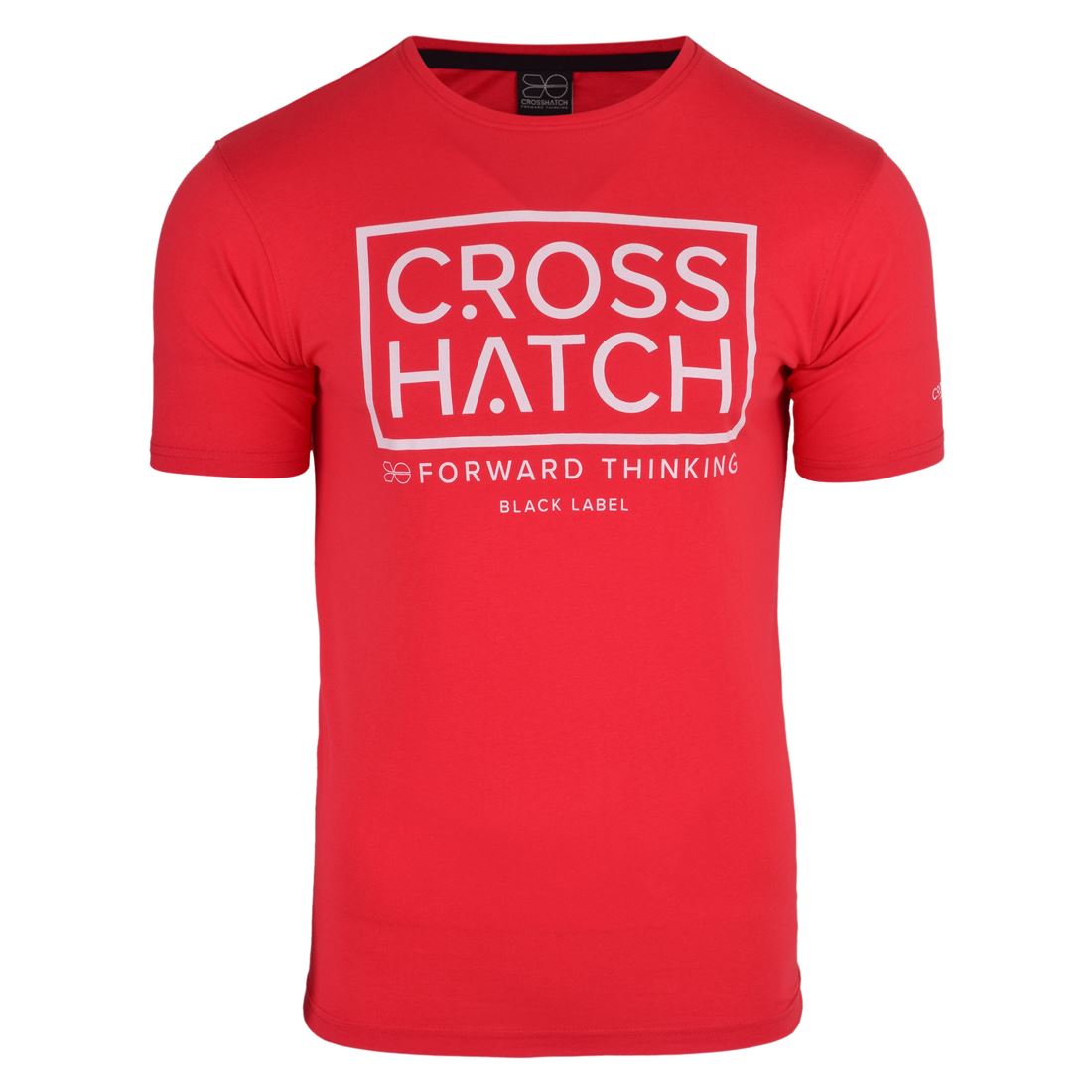 Crosshatch Mens 2 Pack Cotton T-Shirt Crew Neck Short Sleeve Designer Print Tee