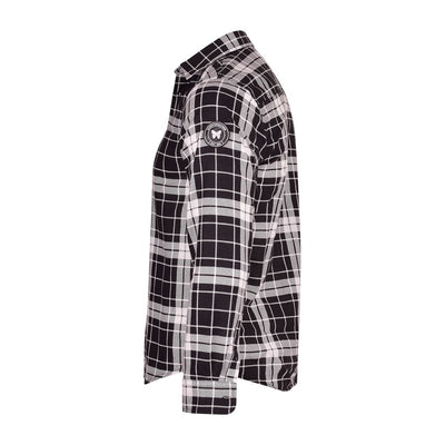Good For Nothing Mens Lumberjack Flannel Shirt Plaid Tartan Check Designer Logo Collared Cotton Long Sleeve Top