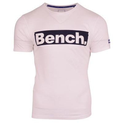 Bench Mens Richmond Short Sleeved Crew Neck T Shirt Graphic Large Logo Cotton Tee