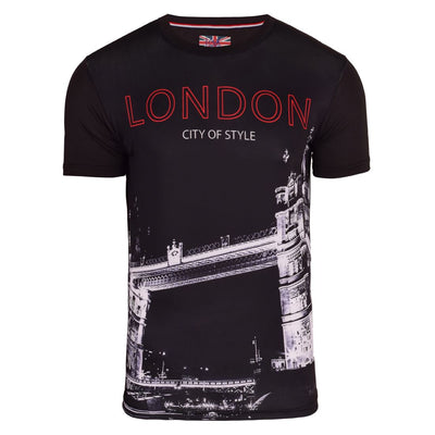 MX360 Mens London Photo Graphic T Shirt Tower Bridge Iconic Souvenir England Gift