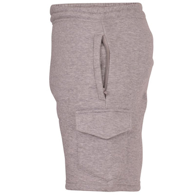 Mens Jog Shorts Cargo Zip Pockets Comfy Cotton Fleece Summer Lounge Gym Elasticated Waist 5 Pockets