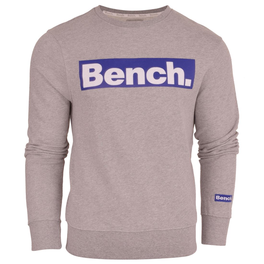 Bench Ossett Crew Neck Sweatshirt Cotton Jumper Top Pullover Chest Logo