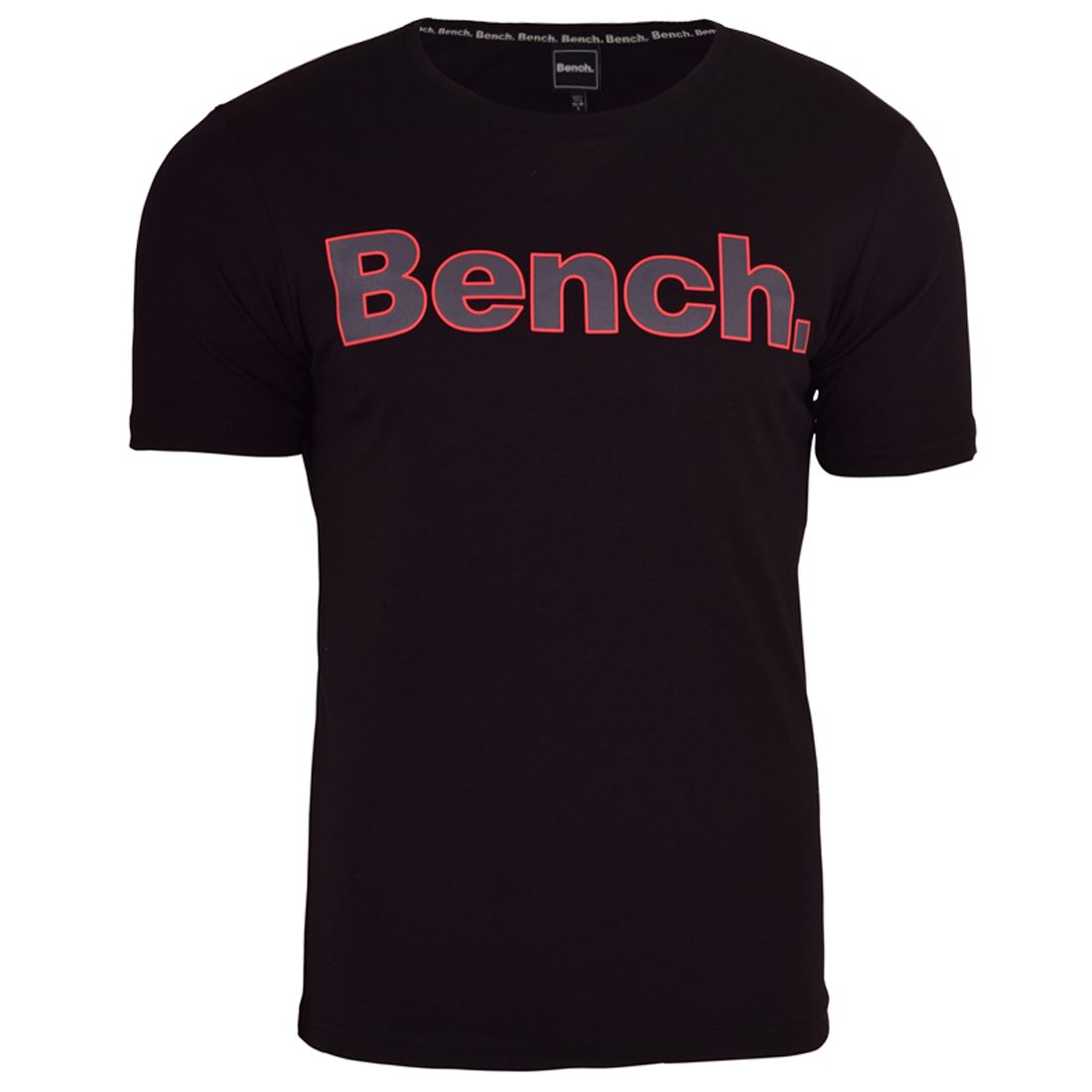 Bench Mens Bordered Logo Cotton T-Shirt Designer Crew Neck Short Sleeve Cotton