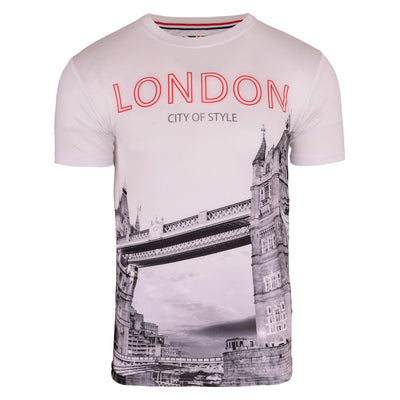 MX360 Mens London Photo Graphic T Shirt Tower Bridge Iconic Souvenir England Gift