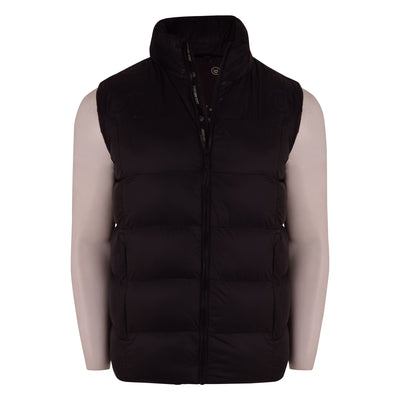 Duck and Cover Mens Quilted Padded Gilet Outdoor Sleeveless Coat Body Warmer Zip Side Pockets Inner Zip Pocket