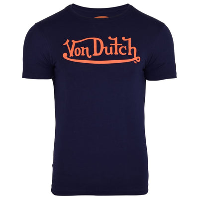 Von Dutch Men's Short Sleeved Crew Neck T Shirt Graphic Logo Cotton Fashion Tee