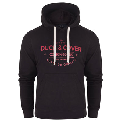Mens Duck & Cover 2 Pack Fleece Pullover Hoodie Casual Print Logo Sweatshirt