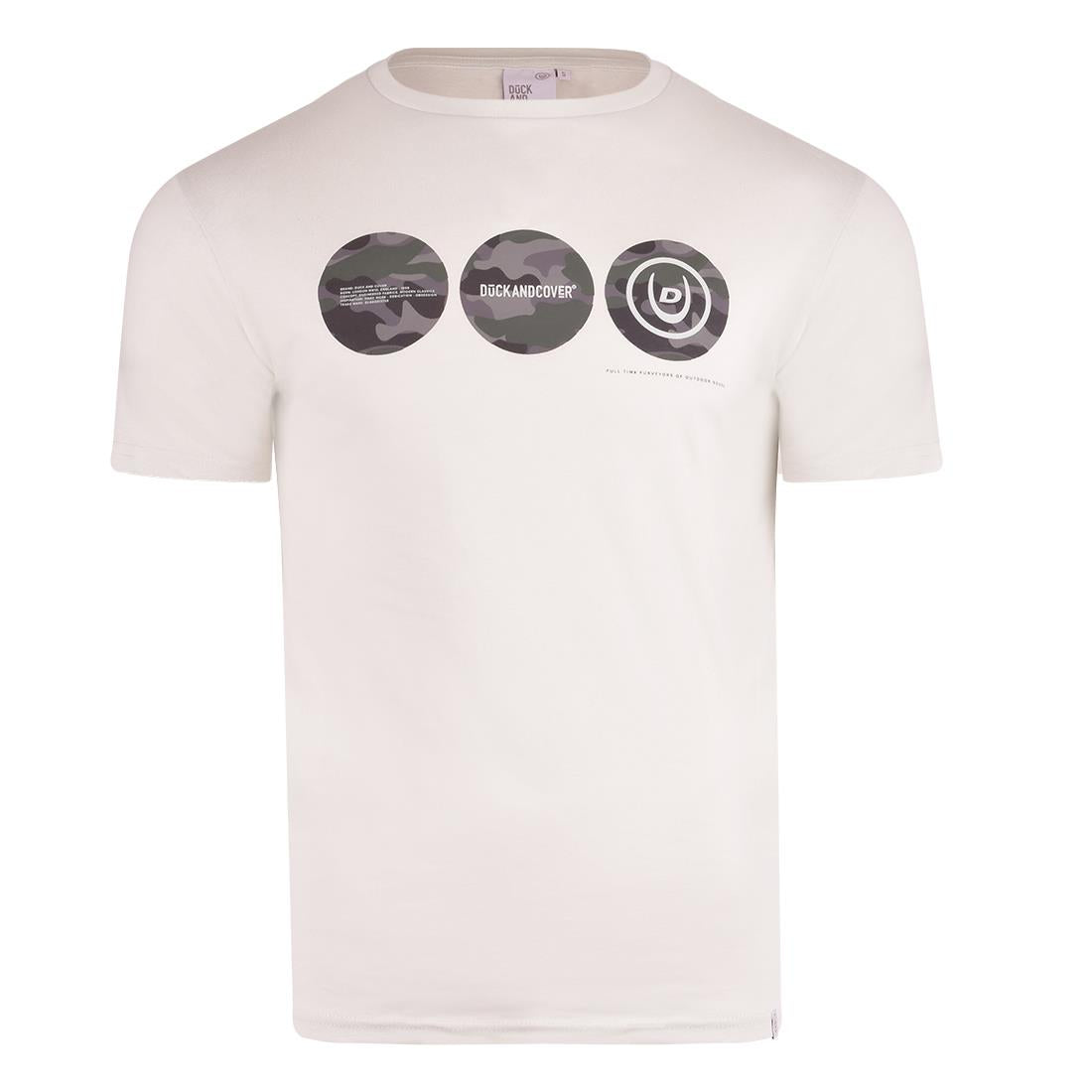 Duck and Cover Mens Camo Logo Designer T-Shirt Crew Neck Short Sleeve Tee Top