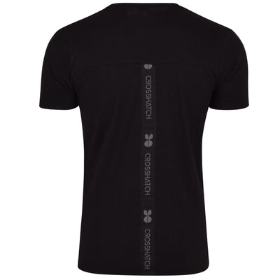 Crosshatch Men's Short Sleeved Crew Neck T Shirt Graphic Logo Cotton Fashion Tee