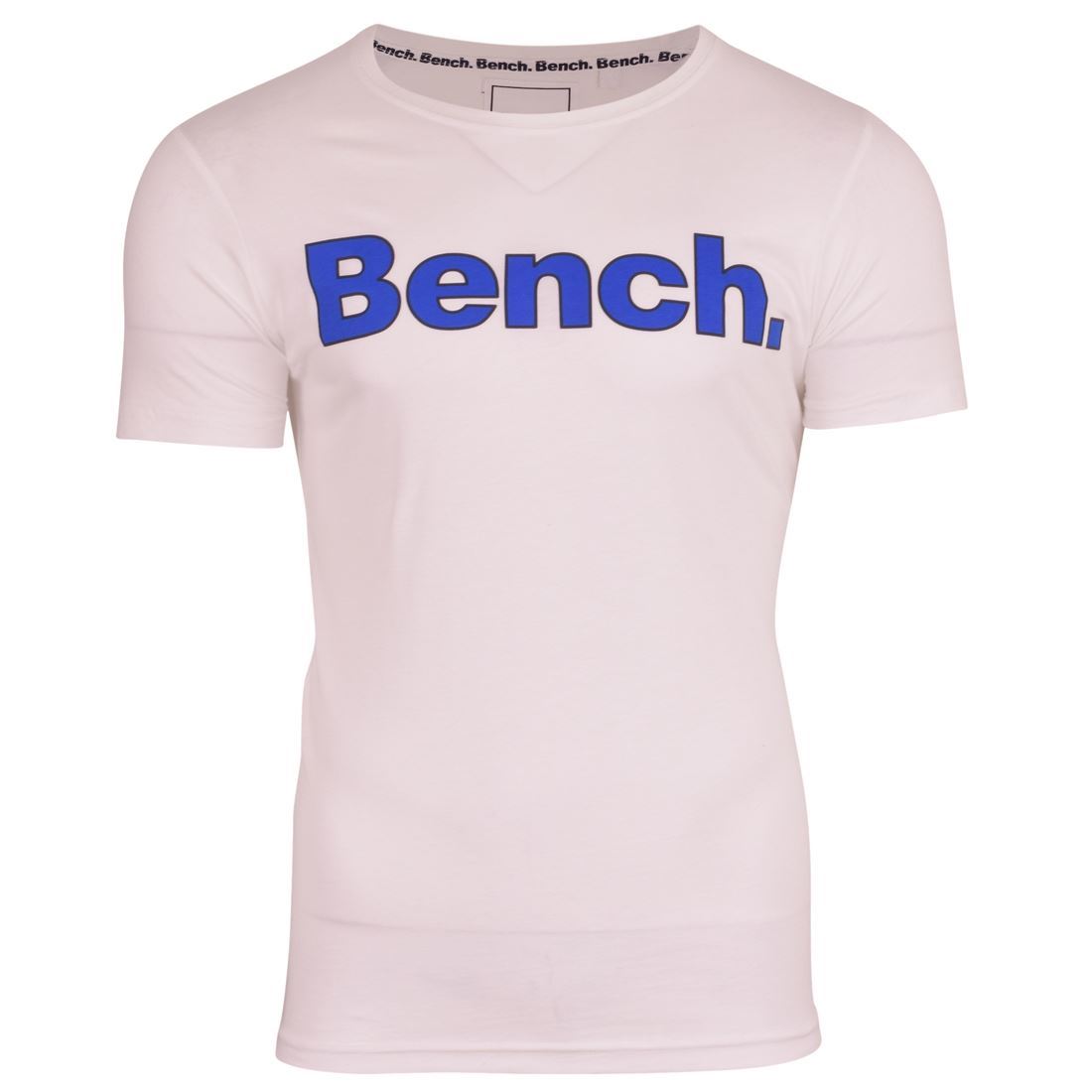 Bench Mens Shorts Sleeved Crew Neck T Shirt Graphic Large Logo Cotton Tee