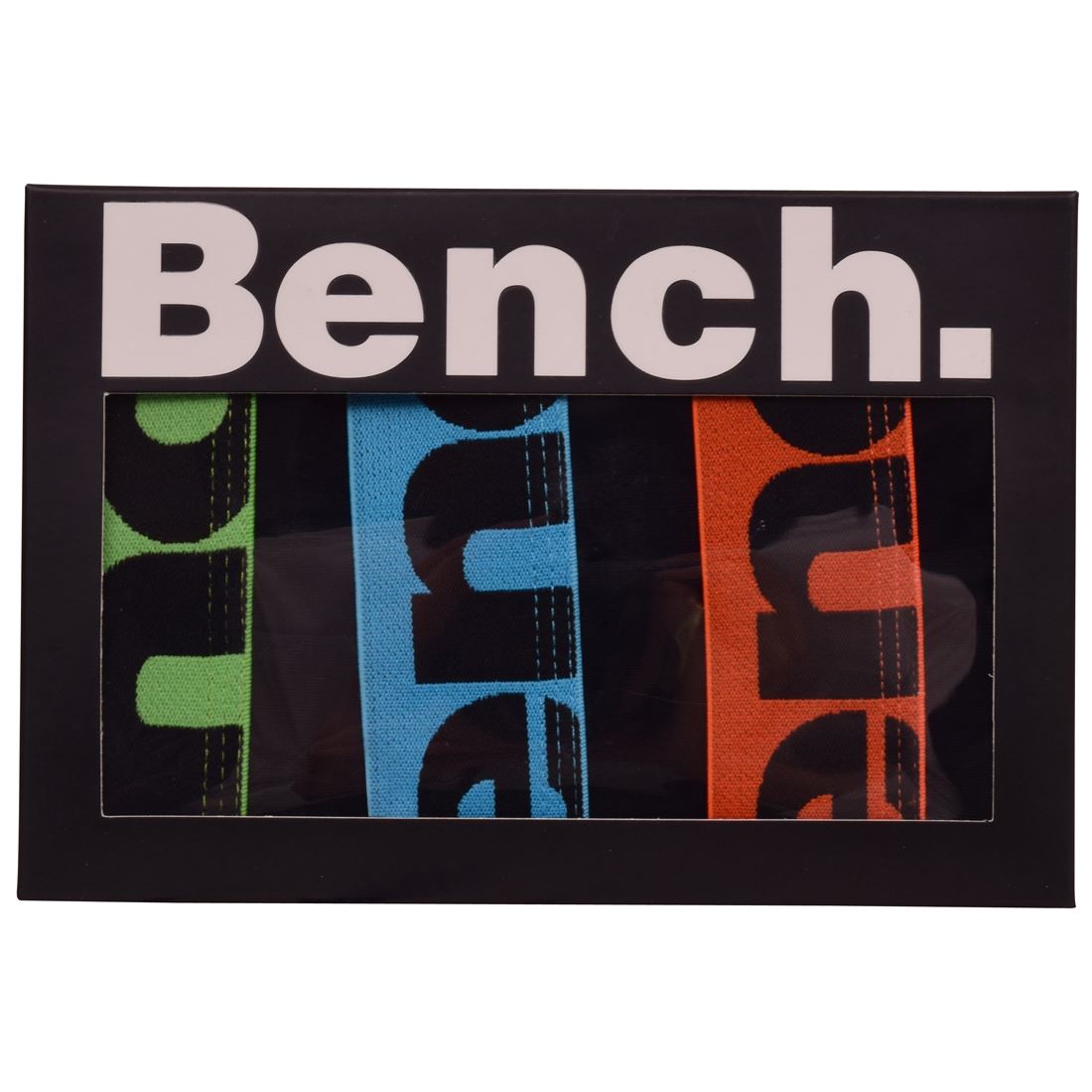Bench 3 Pack Mens Designer Black Boxers Underwear Under pants Trunks Gift Box
