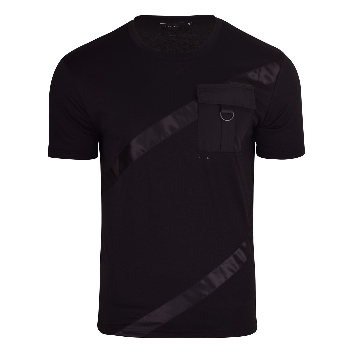 D-Rock Mens Designer T-Shirt Crew Neck Short Sleeve Chest Pocket Casual