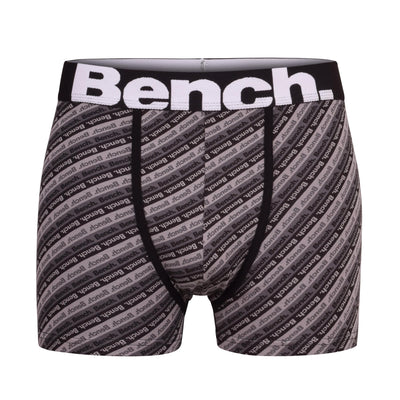 Bench 3 Pack Mens Boxers Underwear Boxer Shorts Under Pants Gift Set Black Grey